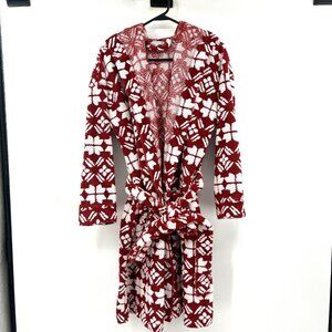 Vera Bradley Jacquard Fleece Robe in Star Intarsia Red Womens L/XL